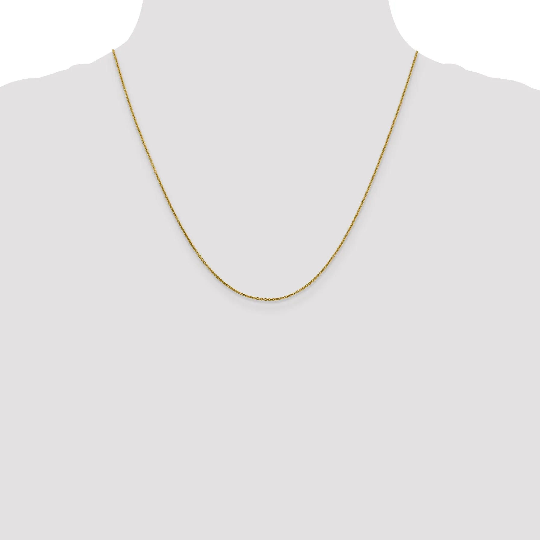 Leslie 10k Yellow Gold 1.3 mm Flat Cable Chain