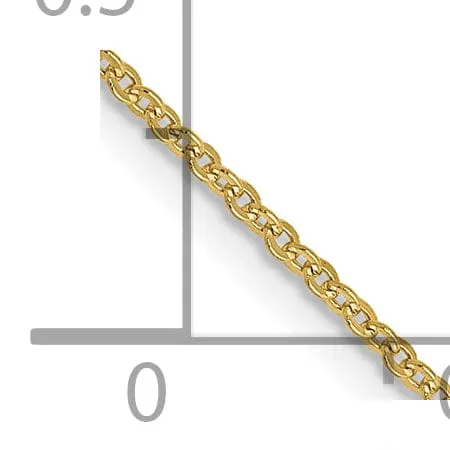 Leslie 10k Yellow Gold 1.3 mm Flat Cable Chain