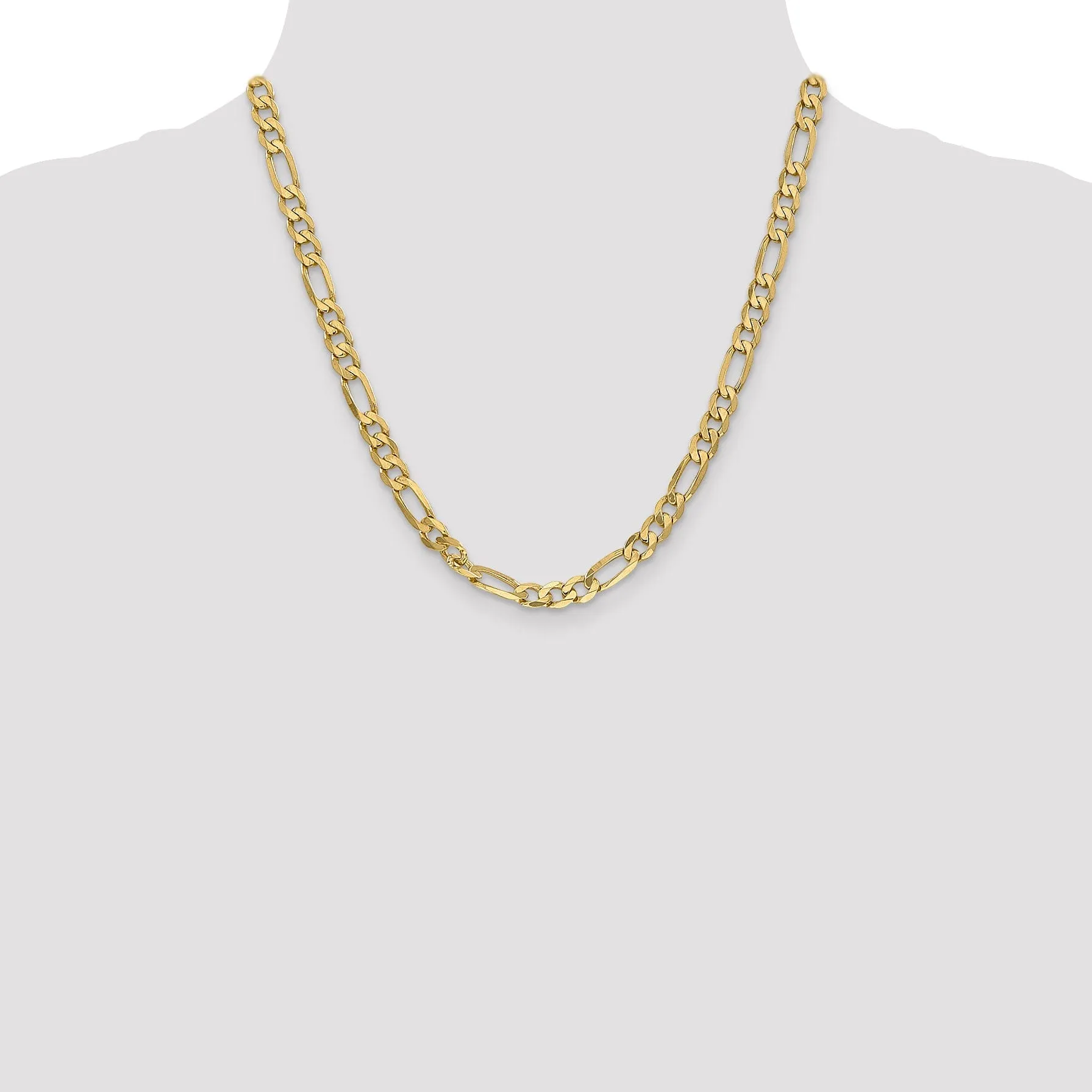 Leslie 14k Yellow Gold 6.25mm Flat Figaro Chain