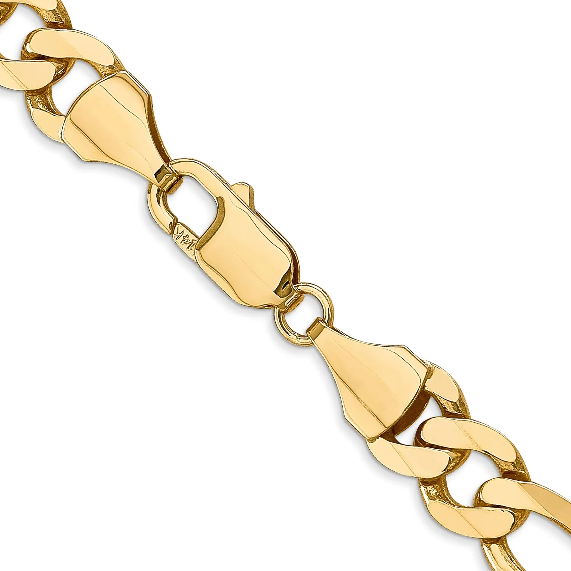 Leslie 14k Yellow Gold 8.75mm Flat Figaro Chain