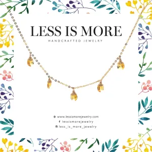 Less is More Gold Swavorski Confetti Necklace