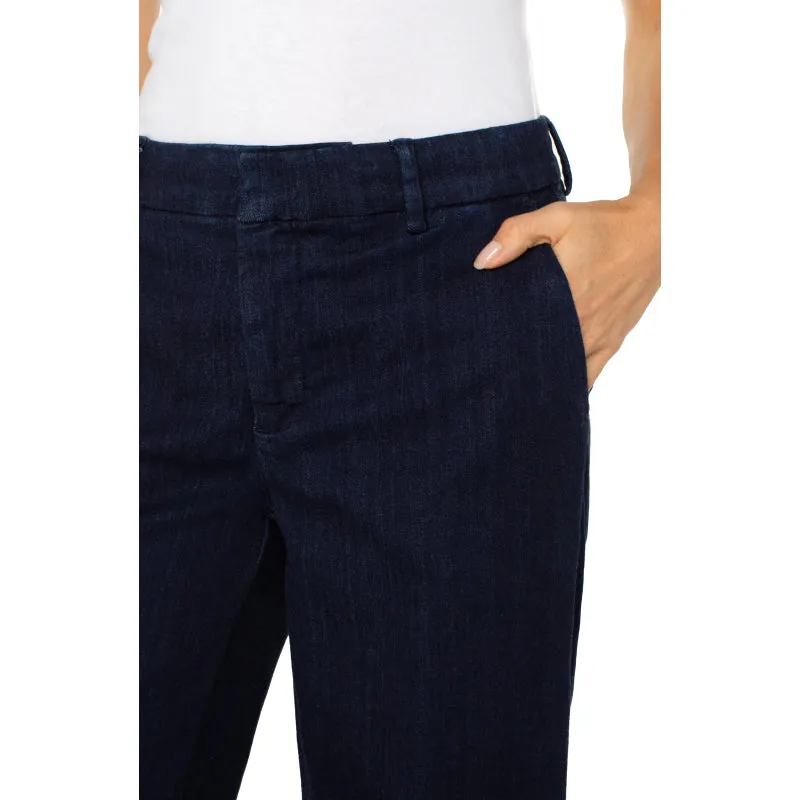 Liverpool Kelsey Trouser Wide Leg - Indigo Rinse