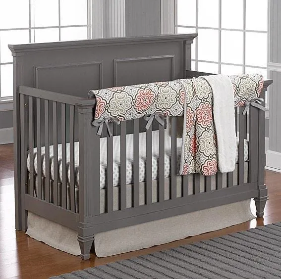 Liz & Roo Flax Linen Crib Skirt 16" Drop