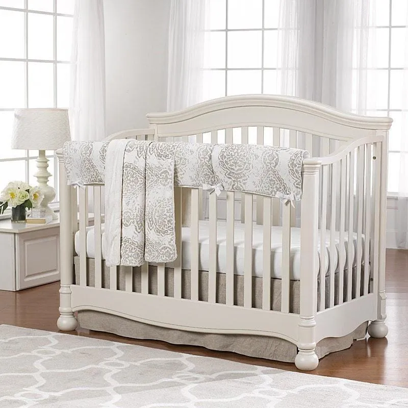 Liz & Roo Flax Linen Crib Skirt 16" Drop