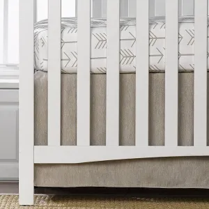 Liz & Roo Flax Linen Crib Skirt 16" Drop