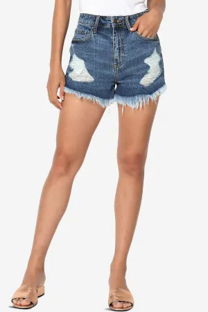 Lulu High Rise Distressed Cut Off Shortie