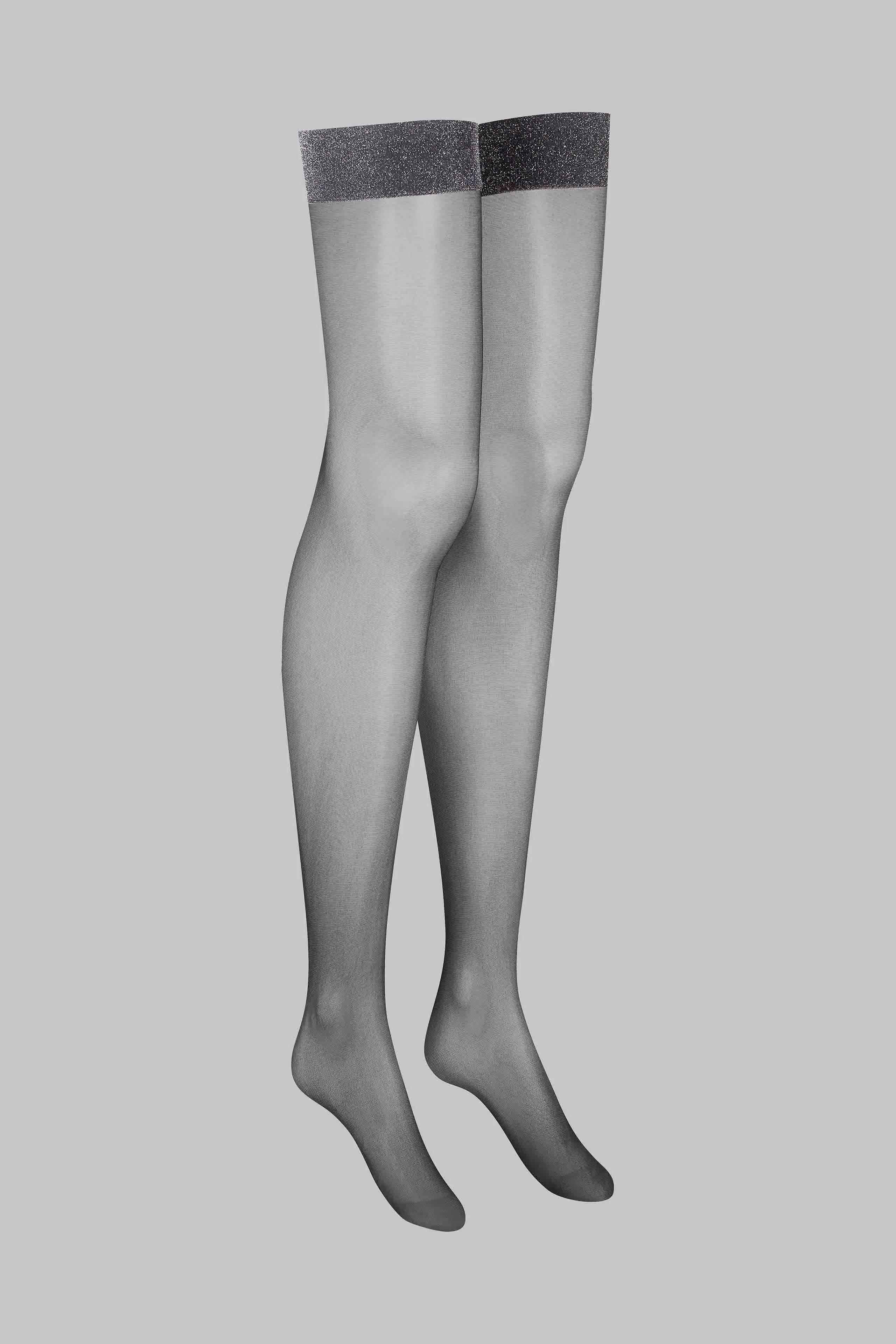Lurex garter stockings 20D - Les Coquetteries