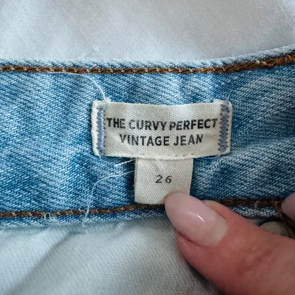 Madewell The Curvy Perfect Vintage Jean in Light Wash High Rise sz 26 K7526