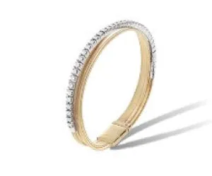 Marco Bicego Masai 18K Yellow Gold 3-Strand Coil Bracelet With Diamonds