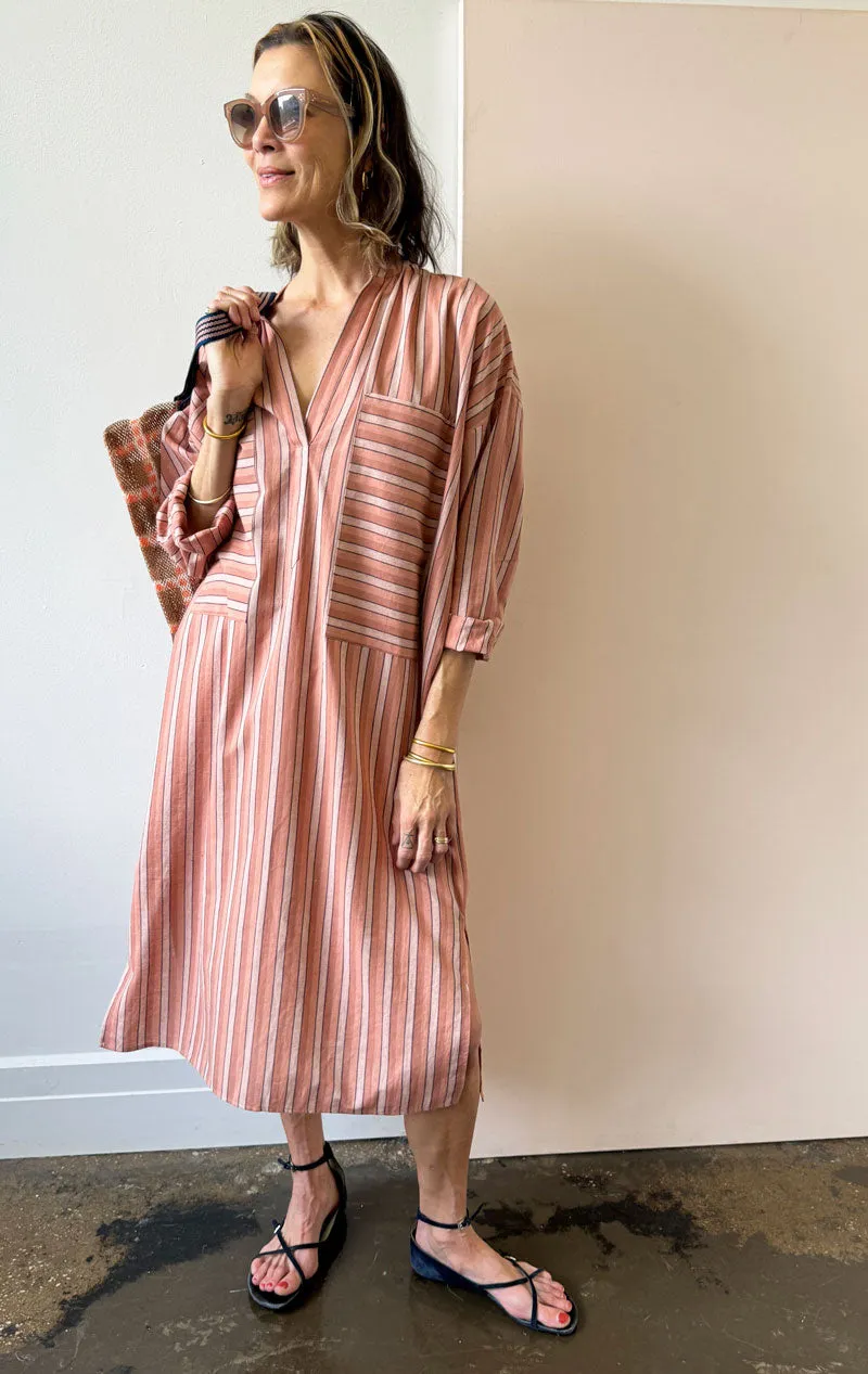 Mauve stripe caftan-last few