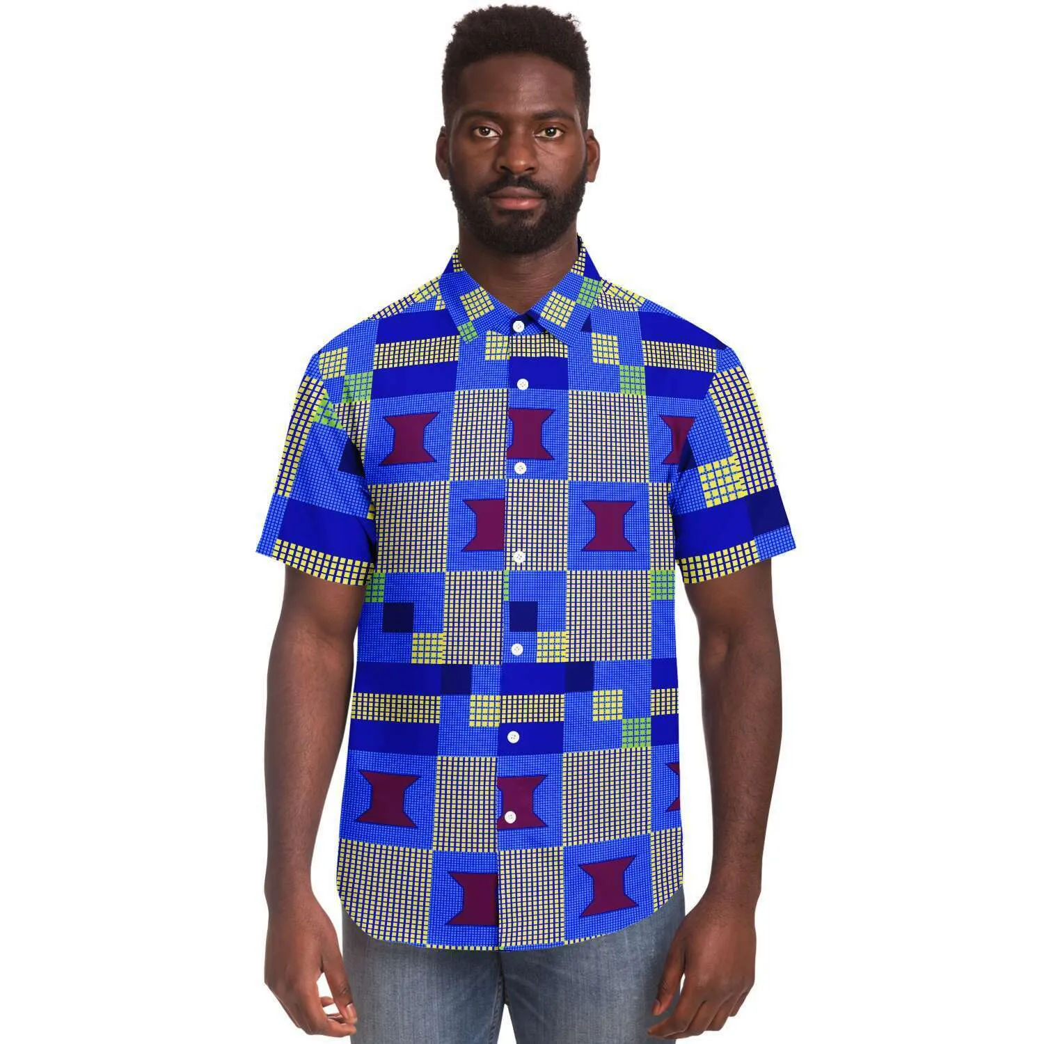 Maye African Print Short Sleeve Shirt