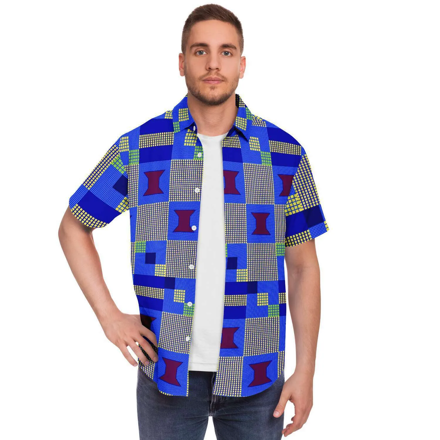 Maye African Print Short Sleeve Shirt