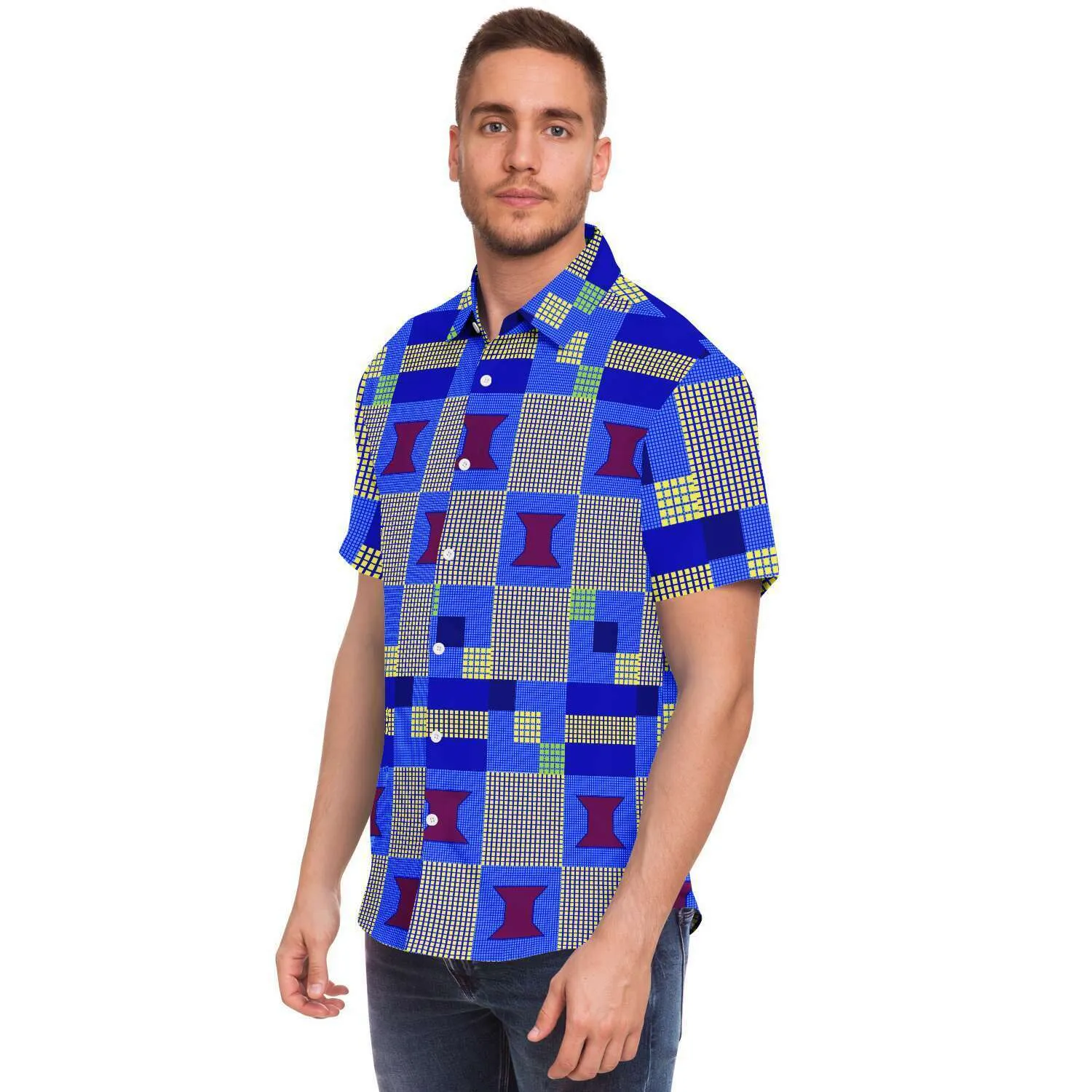 Maye African Print Short Sleeve Shirt
