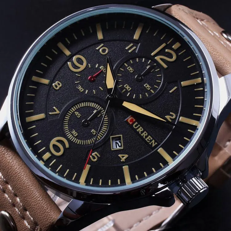 Men's Slick And Sharp Wrist Clock