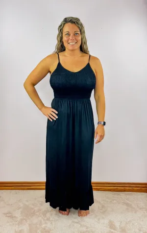 Midnight Muse Black Maxi Dress