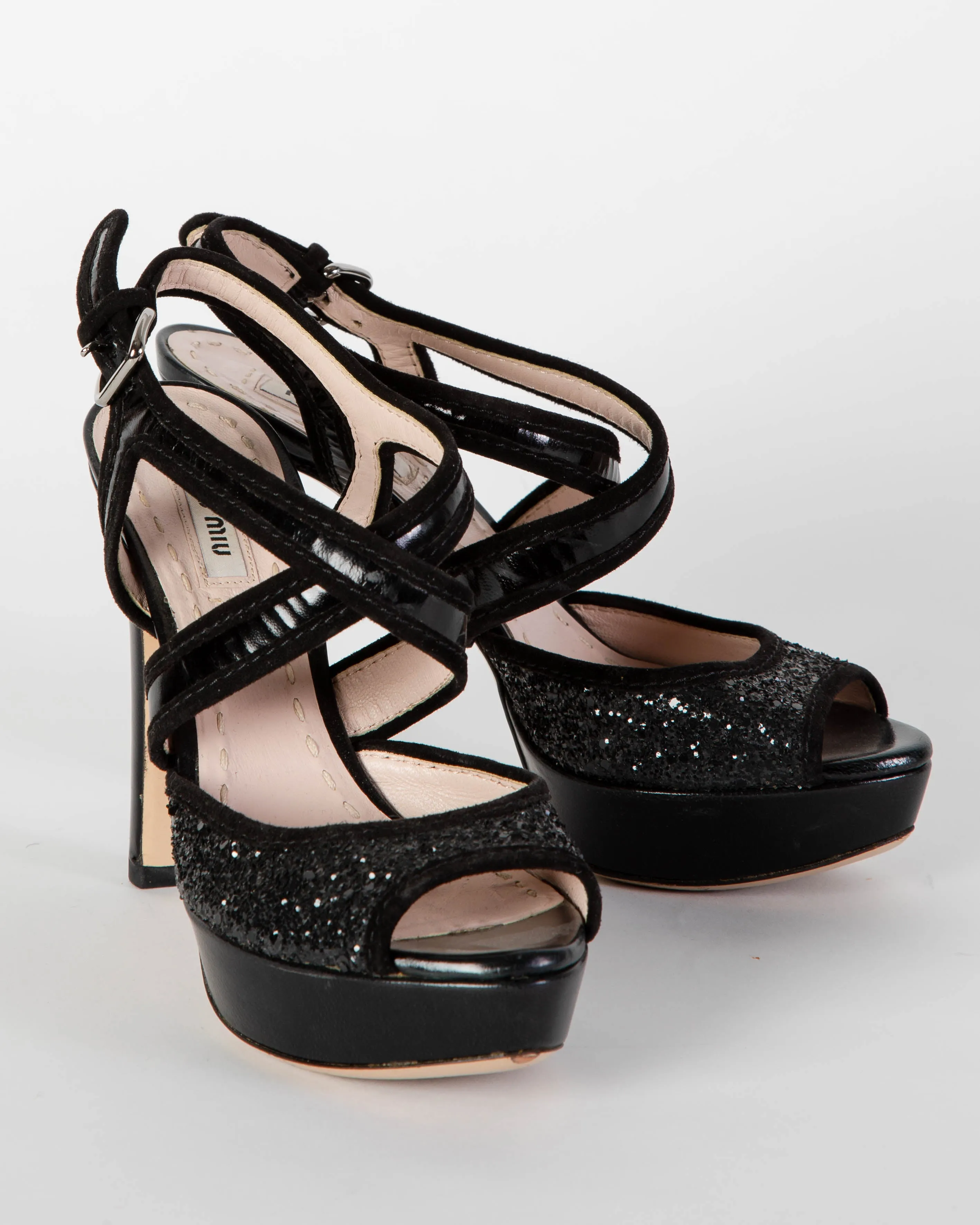 Miu Miu - Glitter platform Sandal - 36