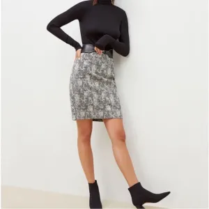 MM Lafleur NoHo Crackle Straight Pencil Skirt New Size 12