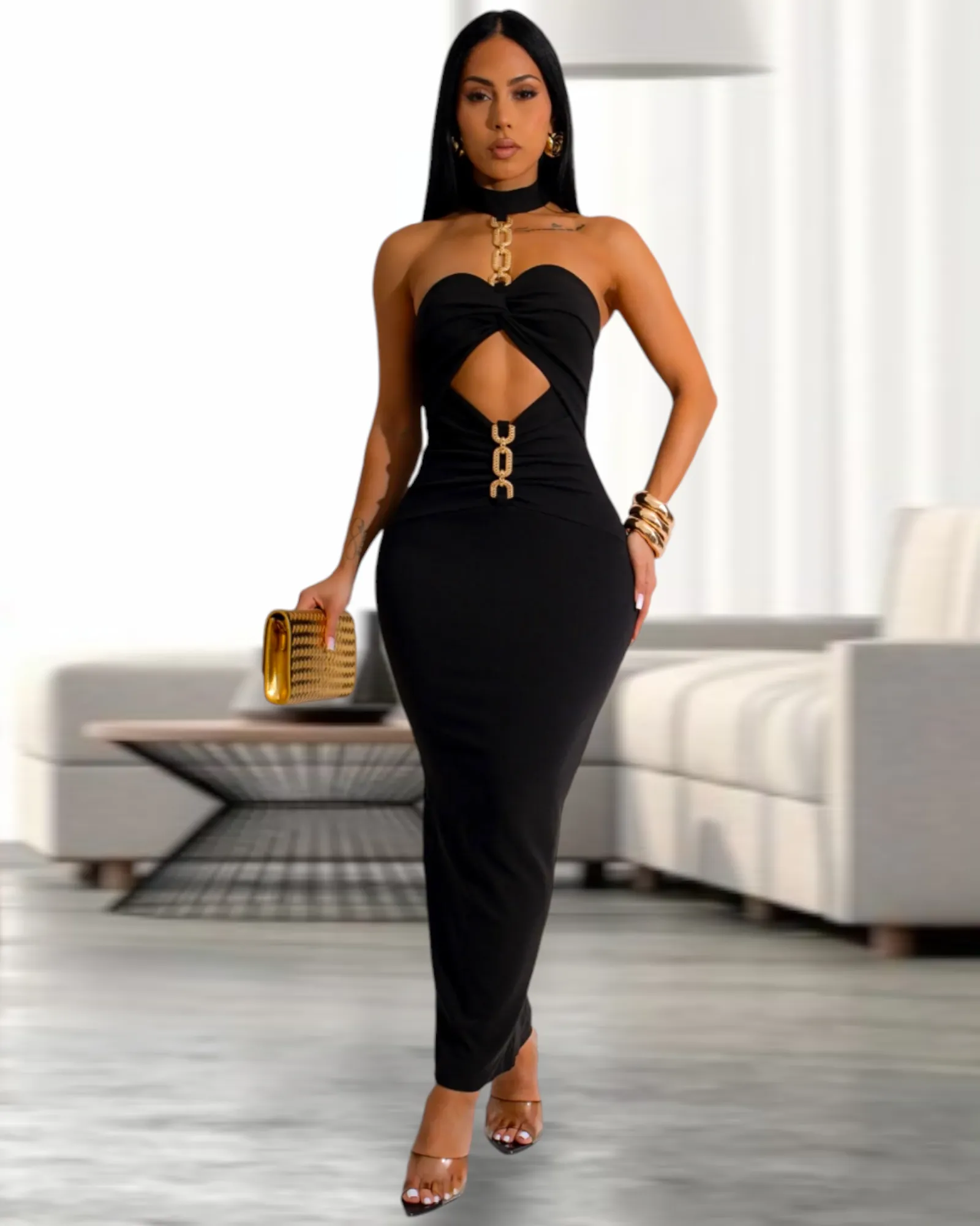 Mujer Empoderada  Maxi Dress Black