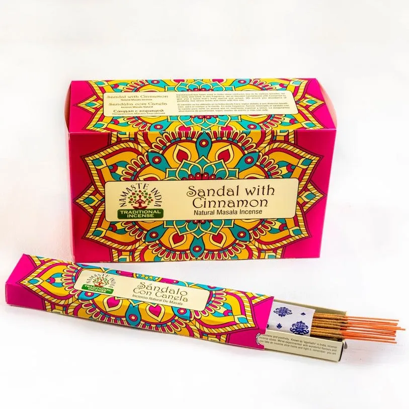 Namaste India - Sandal With Cinnamon Incense Sticks