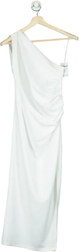New Look White One-Shoulder Maxi Dress UK 10
