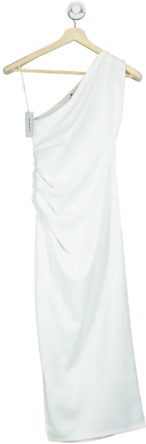 New Look White One-Shoulder Maxi Dress UK 10
