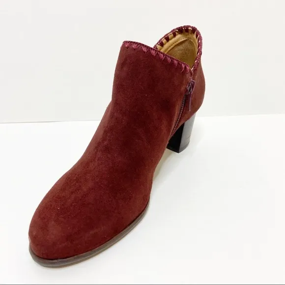 NIB Jack Rogers Marlow Suede Burgundy Booties