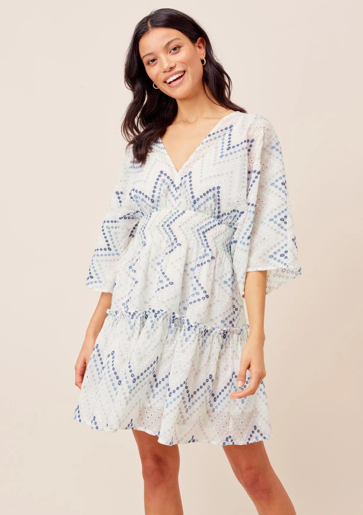 Nina Chevron Stripe Mini Dress