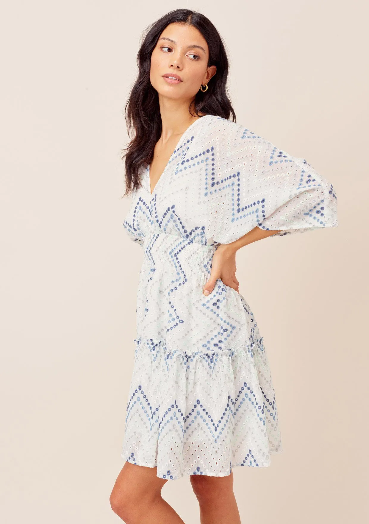 Nina Chevron Stripe Mini Dress
