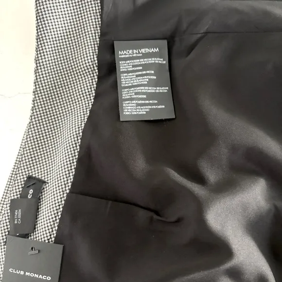NWT Club Monaco Mini Skirt Draped pleats at front wrap design flattering size 12