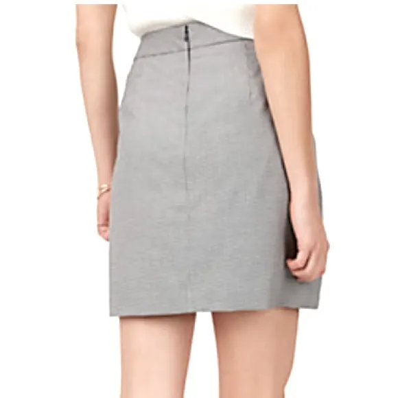NWT Club Monaco Mini Skirt Draped pleats at front wrap design flattering size 12