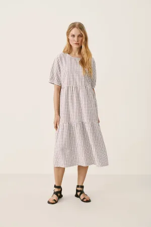Part Two Iane Dress (Grey Blue Check) - FINAL SALE