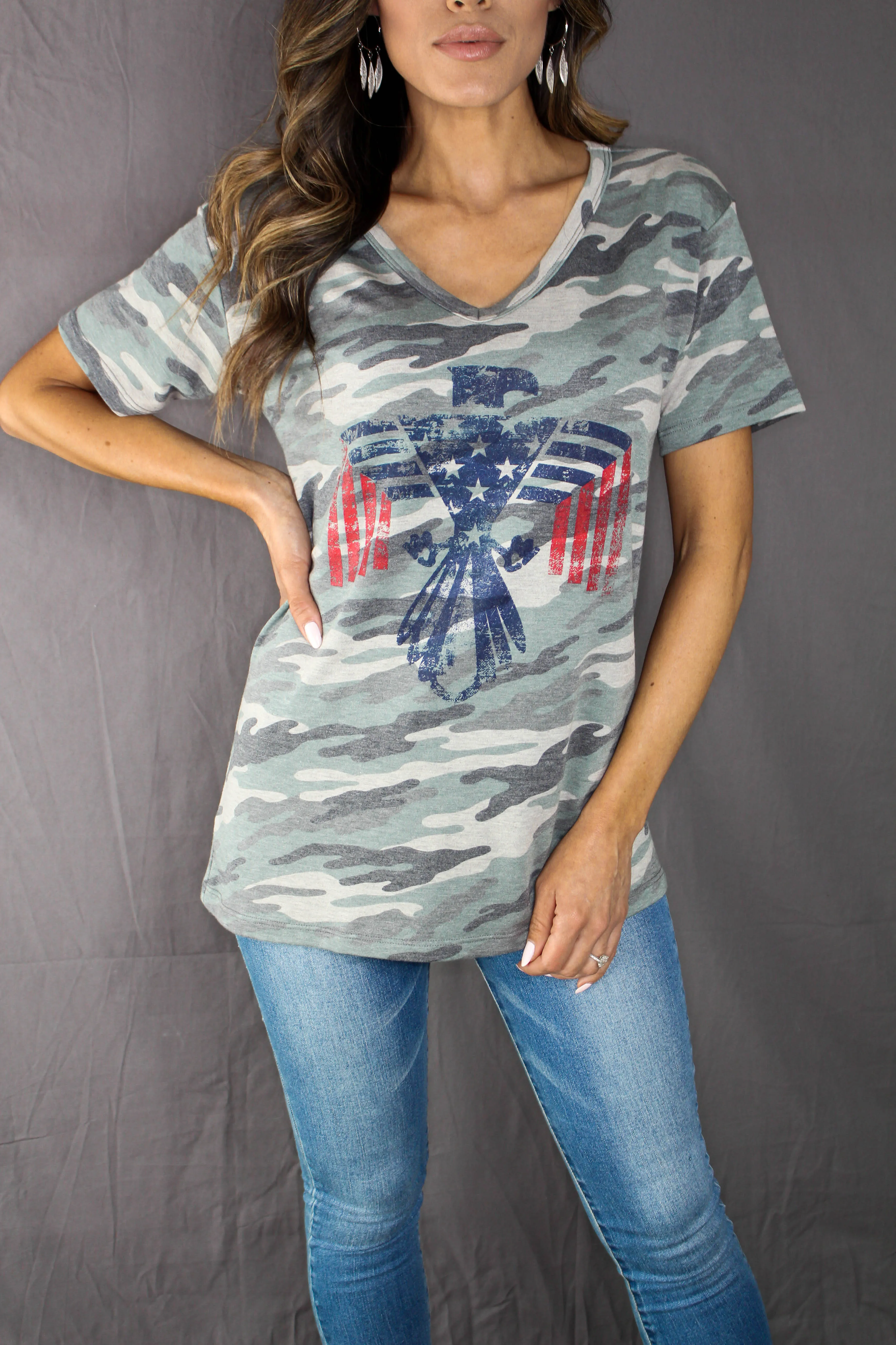 Pelham Camouflage V Neck