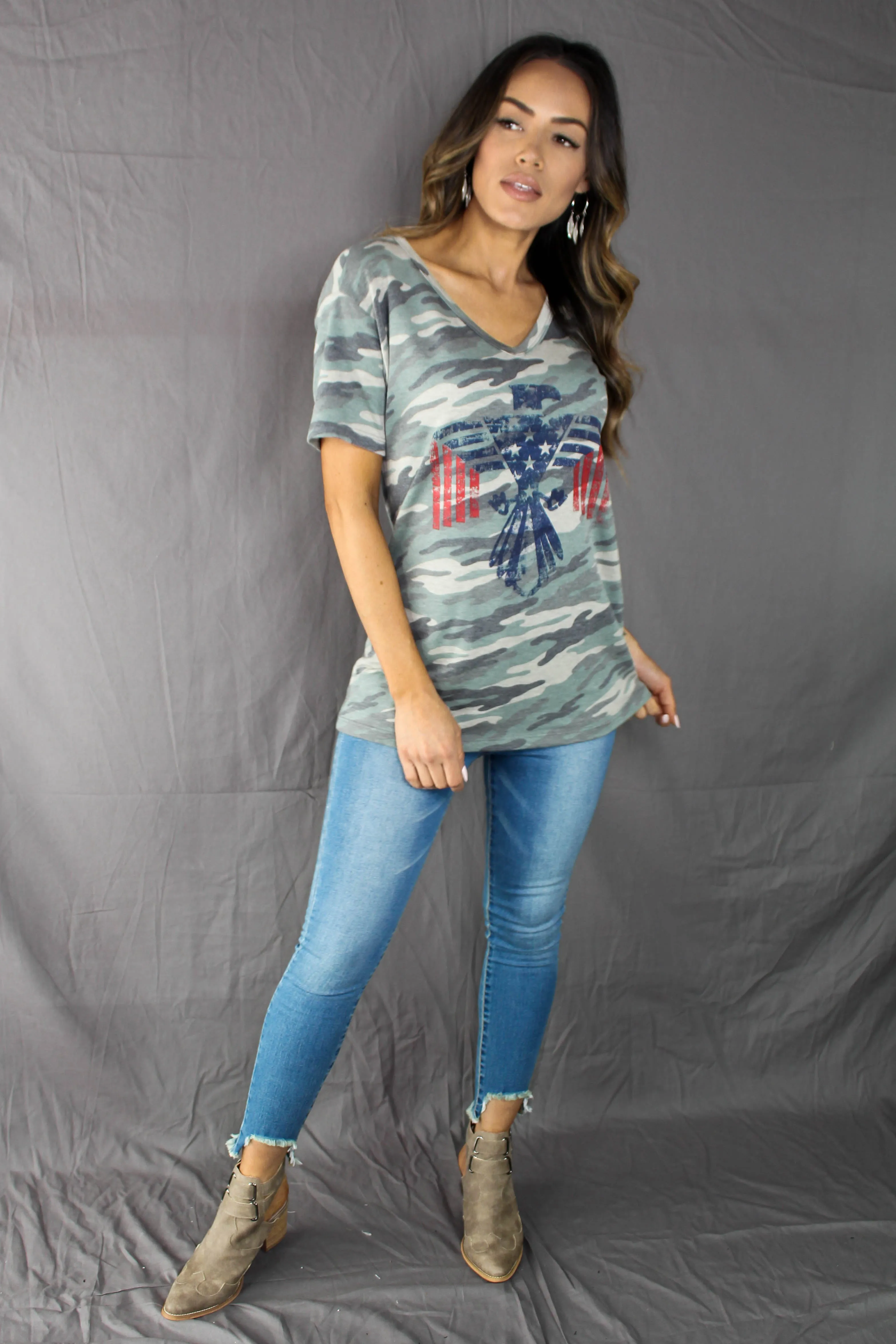 Pelham Camouflage V Neck