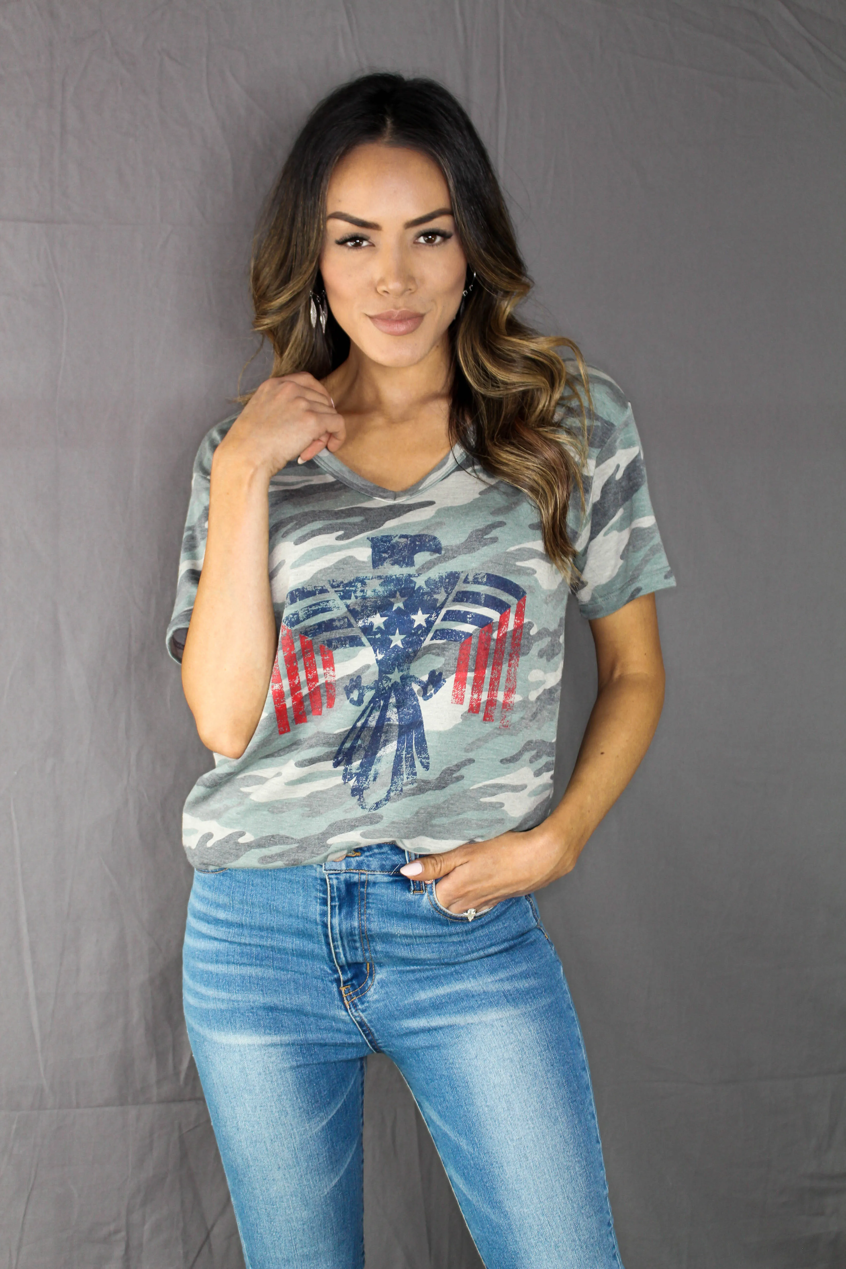 Pelham Camouflage V Neck