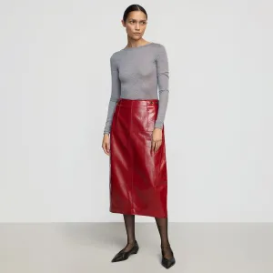 Pepper Vegan Patent Leather Skirt