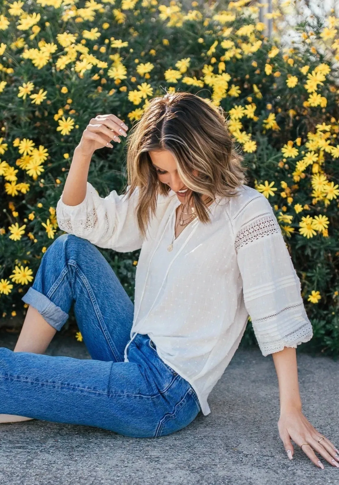 Picnic Day Peasant Top