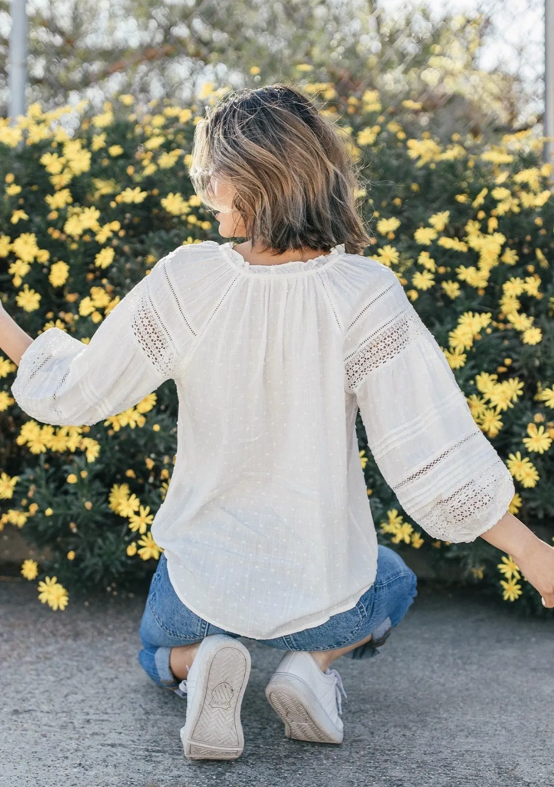 Picnic Day Peasant Top