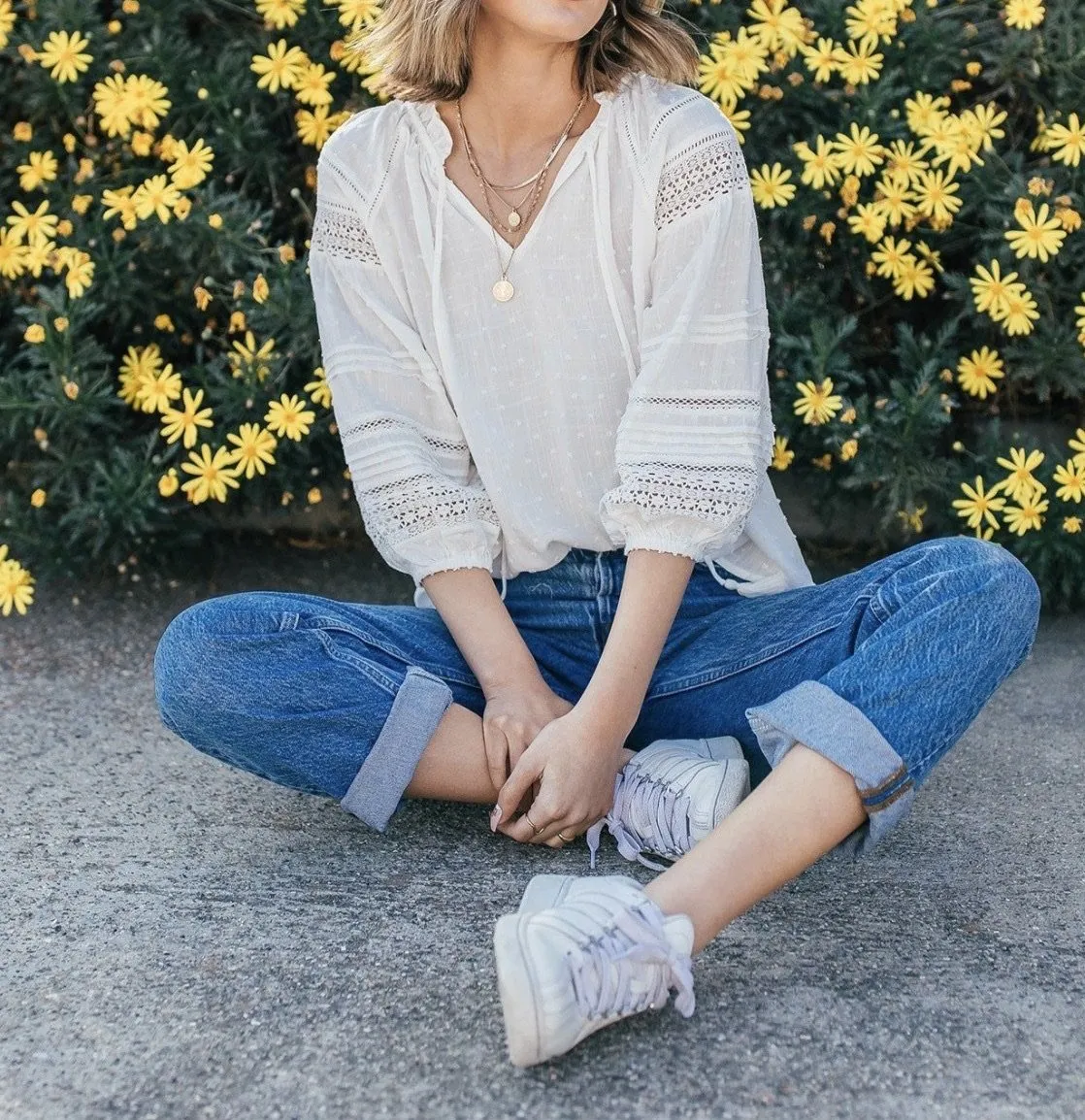 Picnic Day Peasant Top