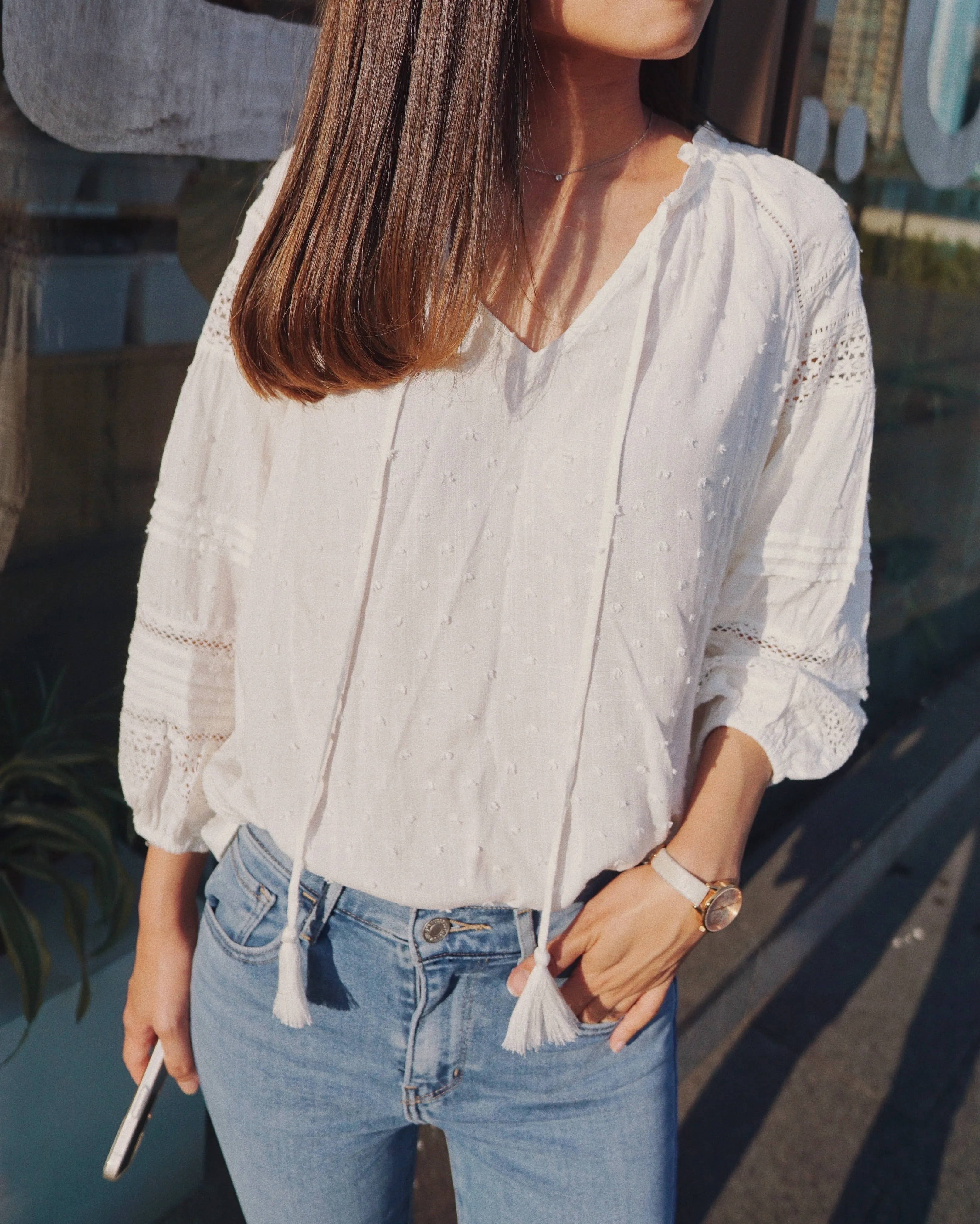 Picnic Day Peasant Top