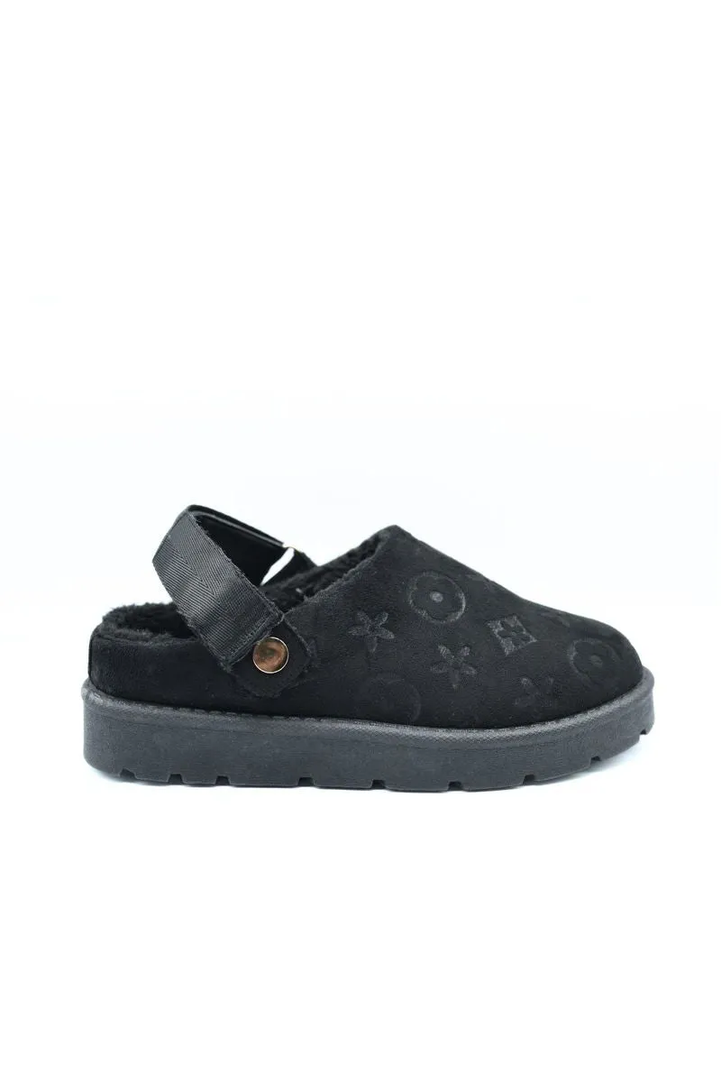 Printed Sling Back Platform Clogs