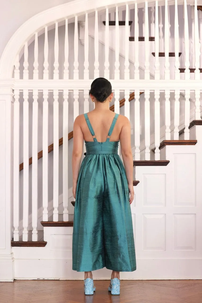 Quynh Jumpsuit in Silk Dupioni
