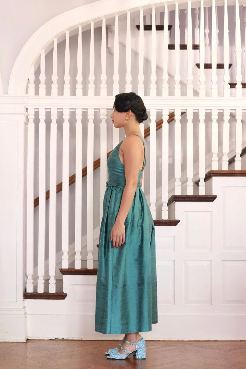 Quynh Jumpsuit in Silk Dupioni