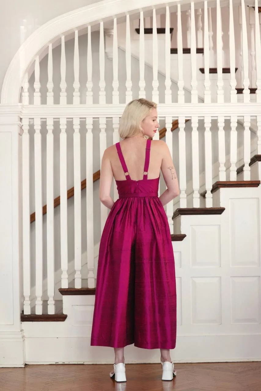 Quynh Jumpsuit in Silk Dupioni