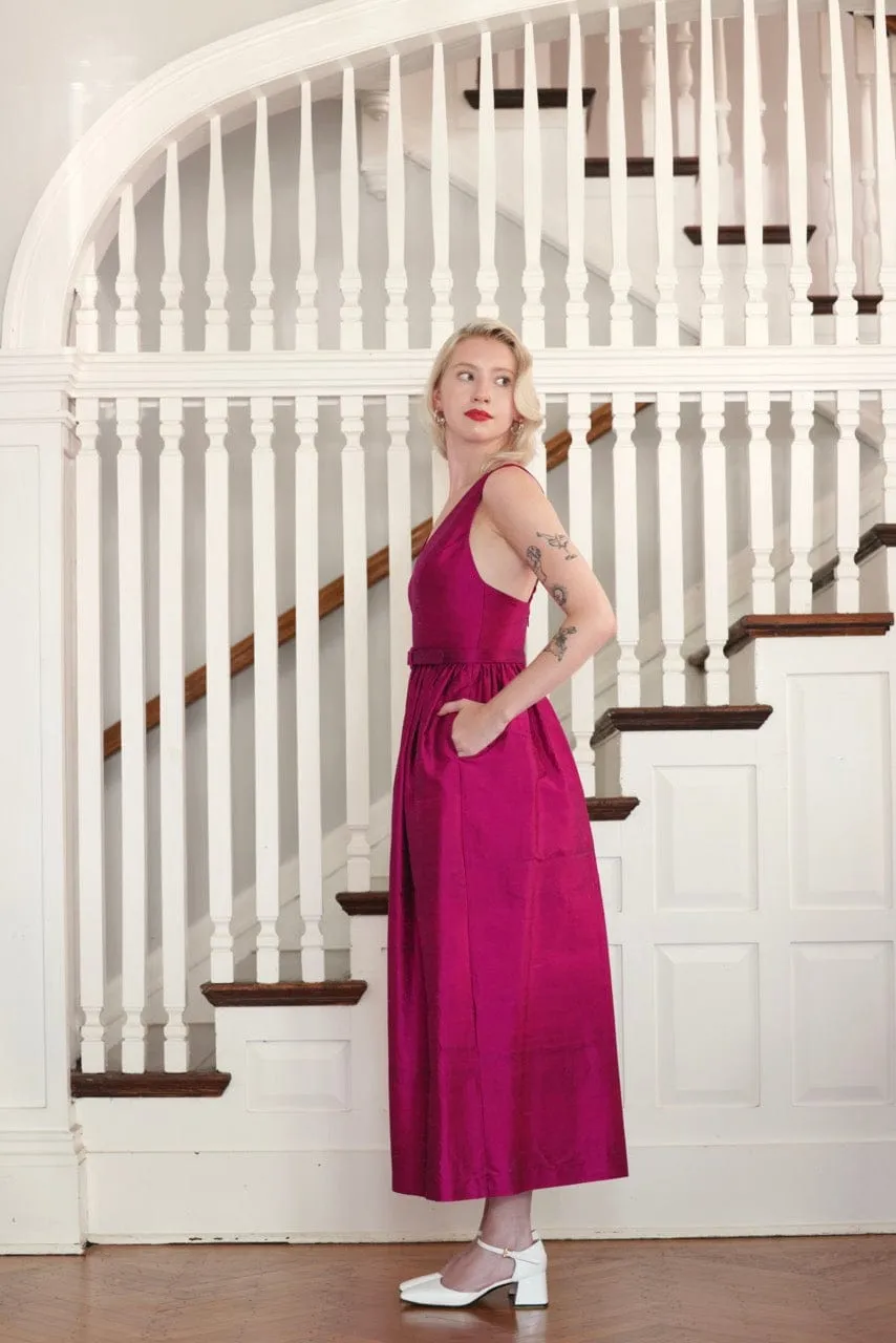 Quynh Jumpsuit in Silk Dupioni