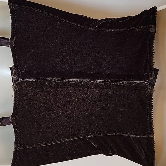 Rare Vintage Victoria's Secret July 1997 Velour and Lace Detailed Brown Bustier