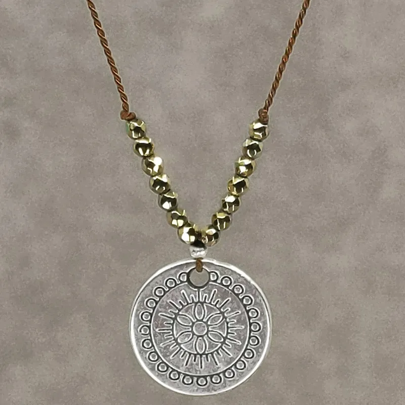 Ray of Bright Necklace, Golden Pyrite