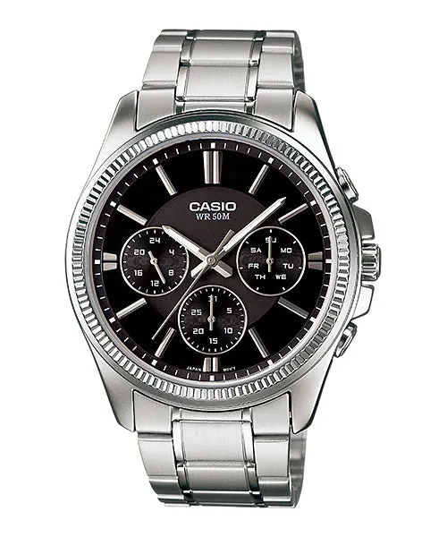 Reloj casual correa de Acero inoxidable MTP-1375D-1AV
