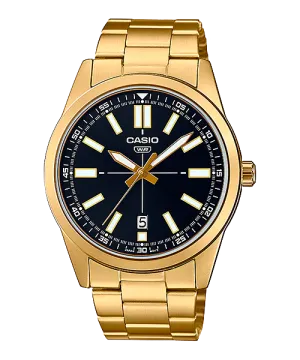Reloj casual correa de Acero inoxidable MTP-VD02G-1E