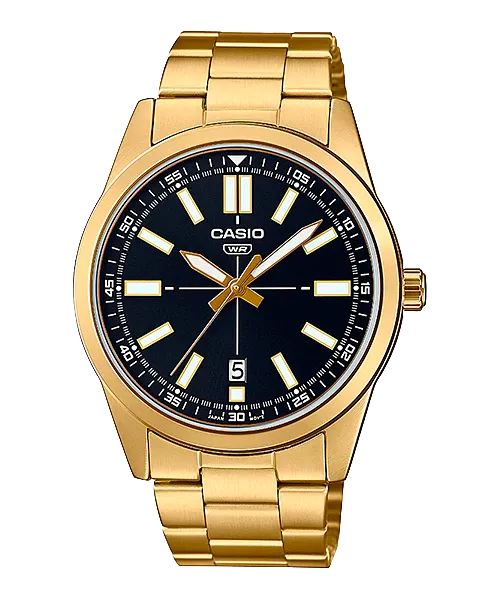 Reloj casual correa de Acero inoxidable MTP-VD02G-1E