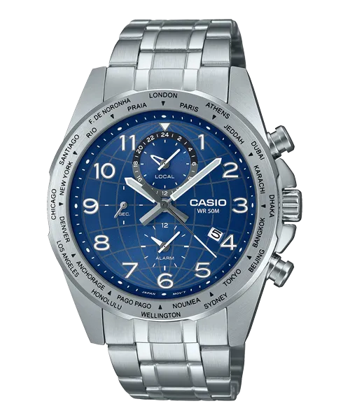 Reloj casual correa de Acero inoxidable MTP-W500D-2AV